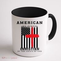 American By Birth Christian By The Grace Of God Coffee Mug thumb 1