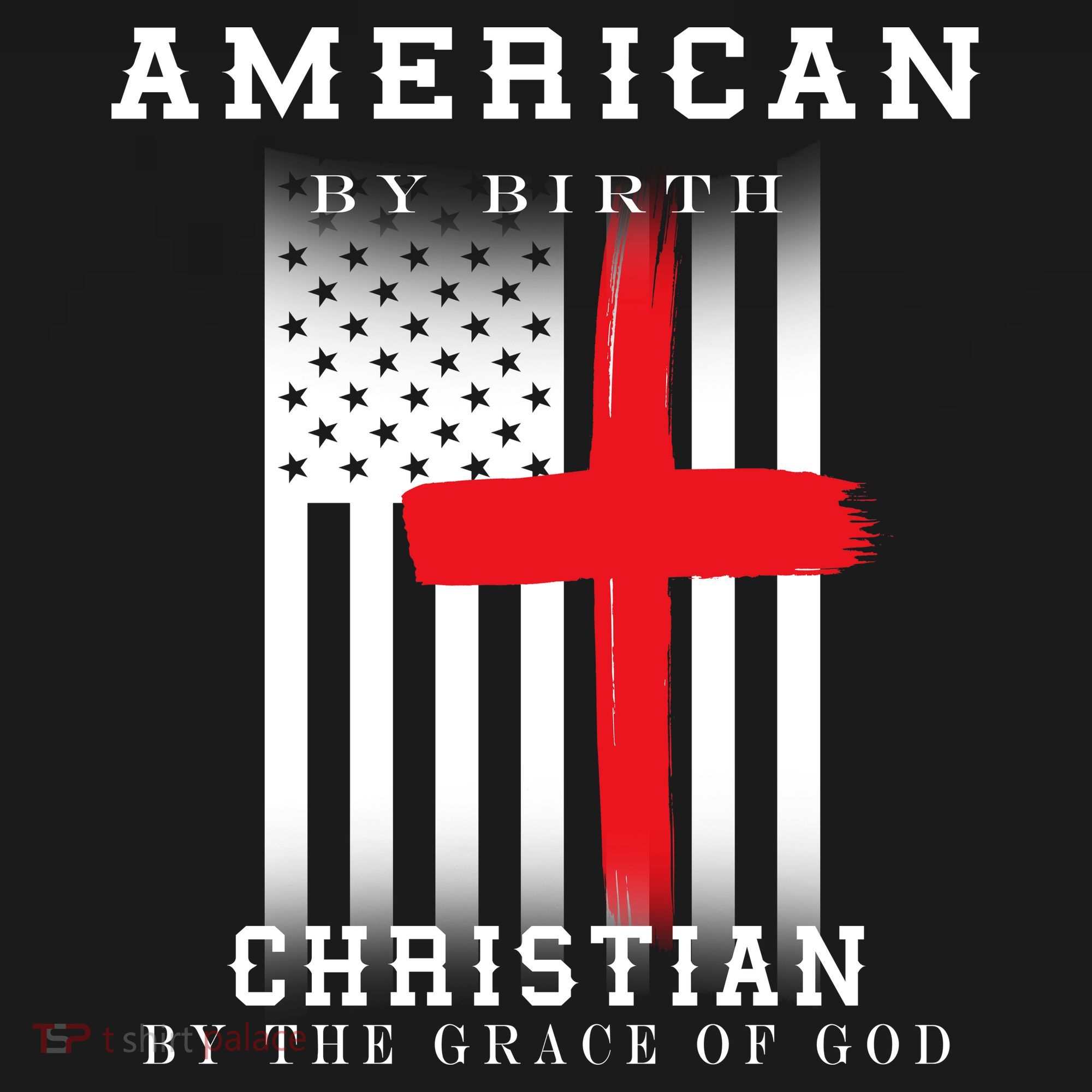American By Birth Christian By The Grace Of God Ornament