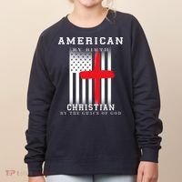 American By Birth Christian By The Grace Of God Women's Sweatshirt thumb 0