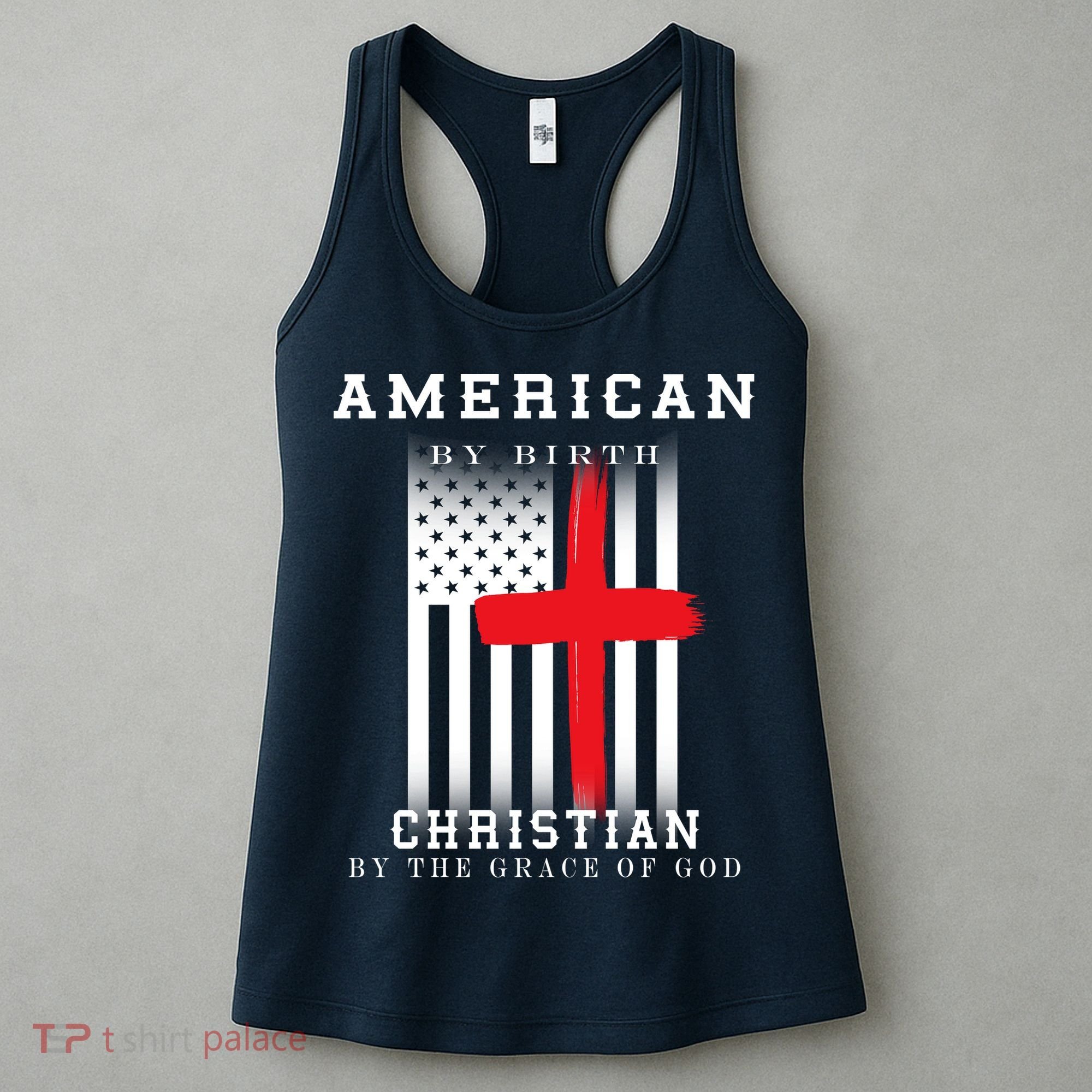 American By Birth Christian By The Grace Of God Women's Tank Top