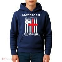 American By Birth Christian By The Grace Of God Kids Hoodie thumb 4