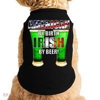 American By Birth Irish By Beer St. Patrick's Day Doggie Tank thumb 0