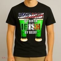 American By Birth Irish By Beer St. Patrick's Day T-Shirt thumb 3