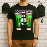 American By Birth Irish By Beer St. Patrick's Day T-Shirt thumb 6