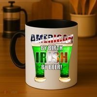 American By Birth Irish By Beer St. Patrick's Day Coffee Mug thumb 4
