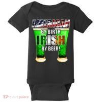 American By Birth Irish By Beer St. Patrick's Day Baby Bodysuit thumb 0