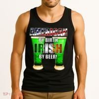 American By Birth Irish By Beer St. Patrick's Day Tank Top thumb 3
