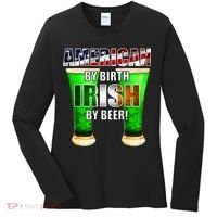 American By Birth Irish By Beer St. Patrick's Day Women's Long Sleeve Shirt thumb 0