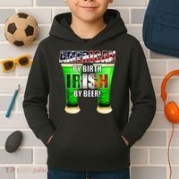 American By Birth Irish By Beer St. Patrick's Day Kids Hoodie thumb 2
