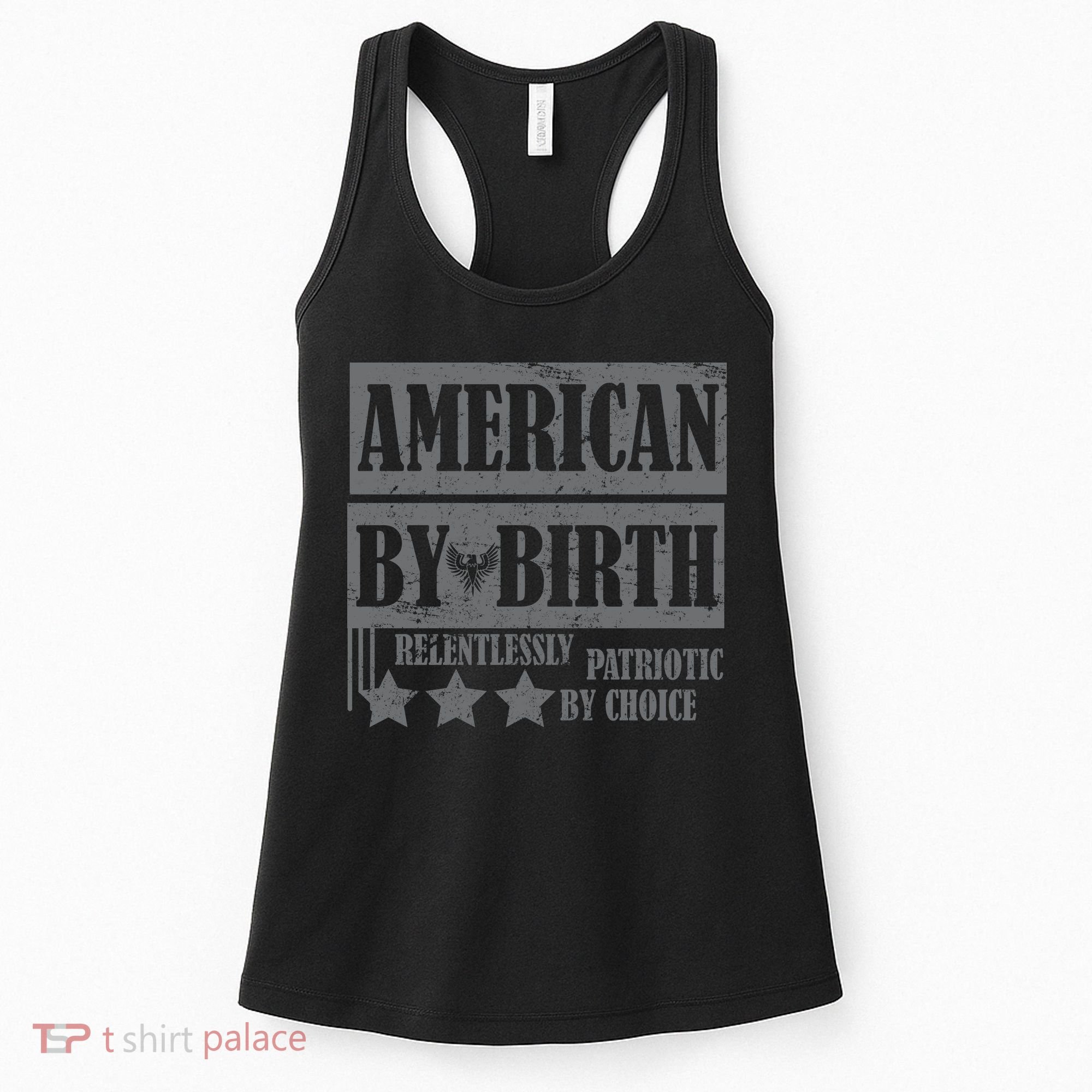 American By Birth Patriotic by Choice Women's Tank Top