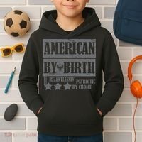 American By Birth Patriotic by Choice Kids Hoodie thumb 2