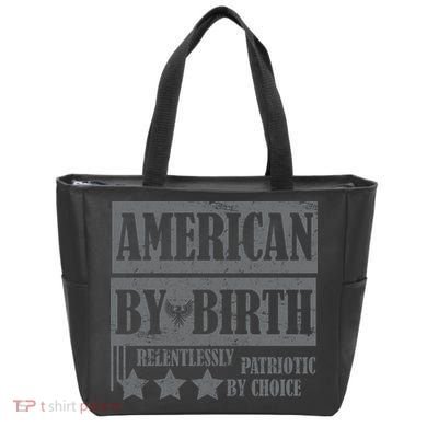 American By Birth Patriotic by Choice Tote Bag