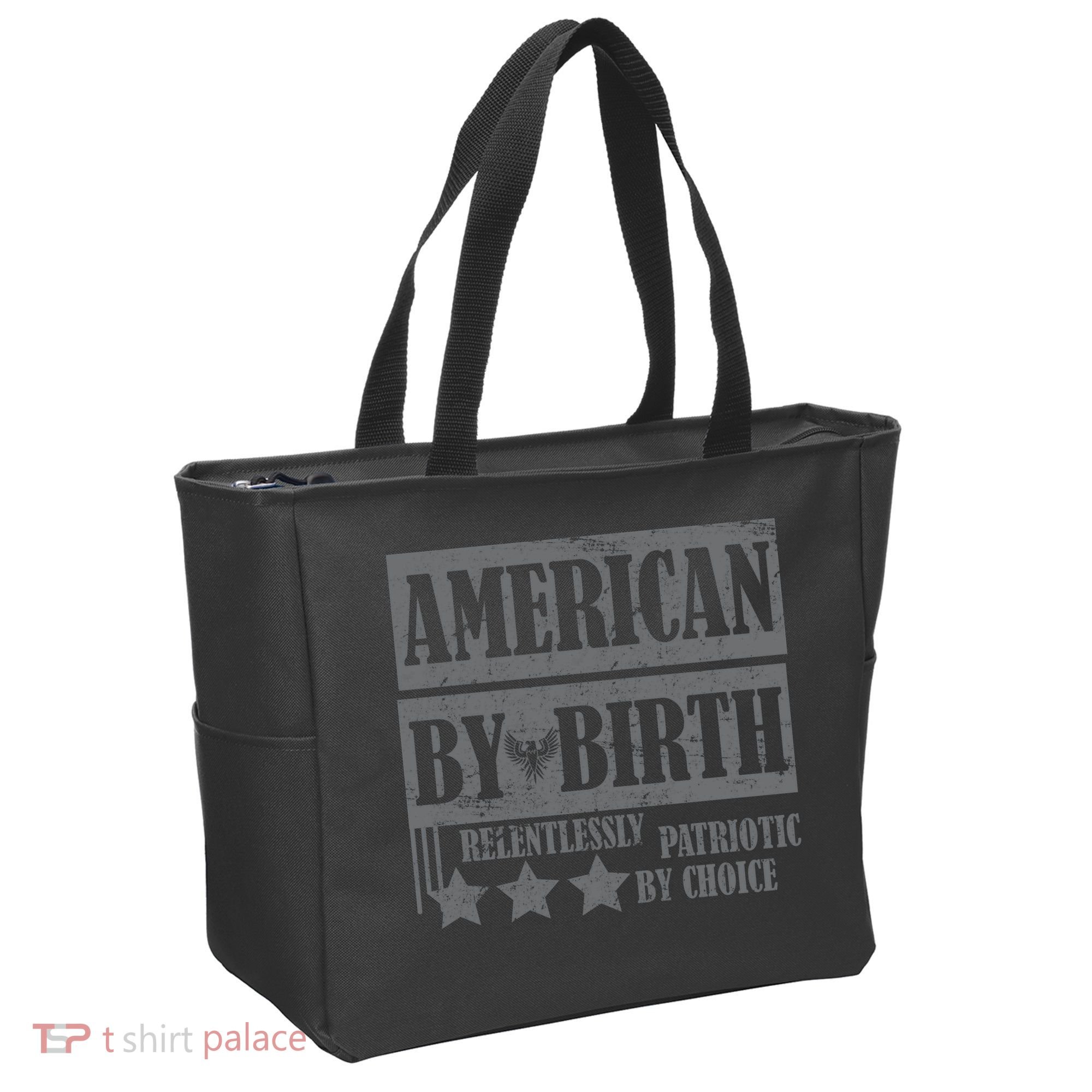 American By Birth Patriotic by Choice Tote Bag