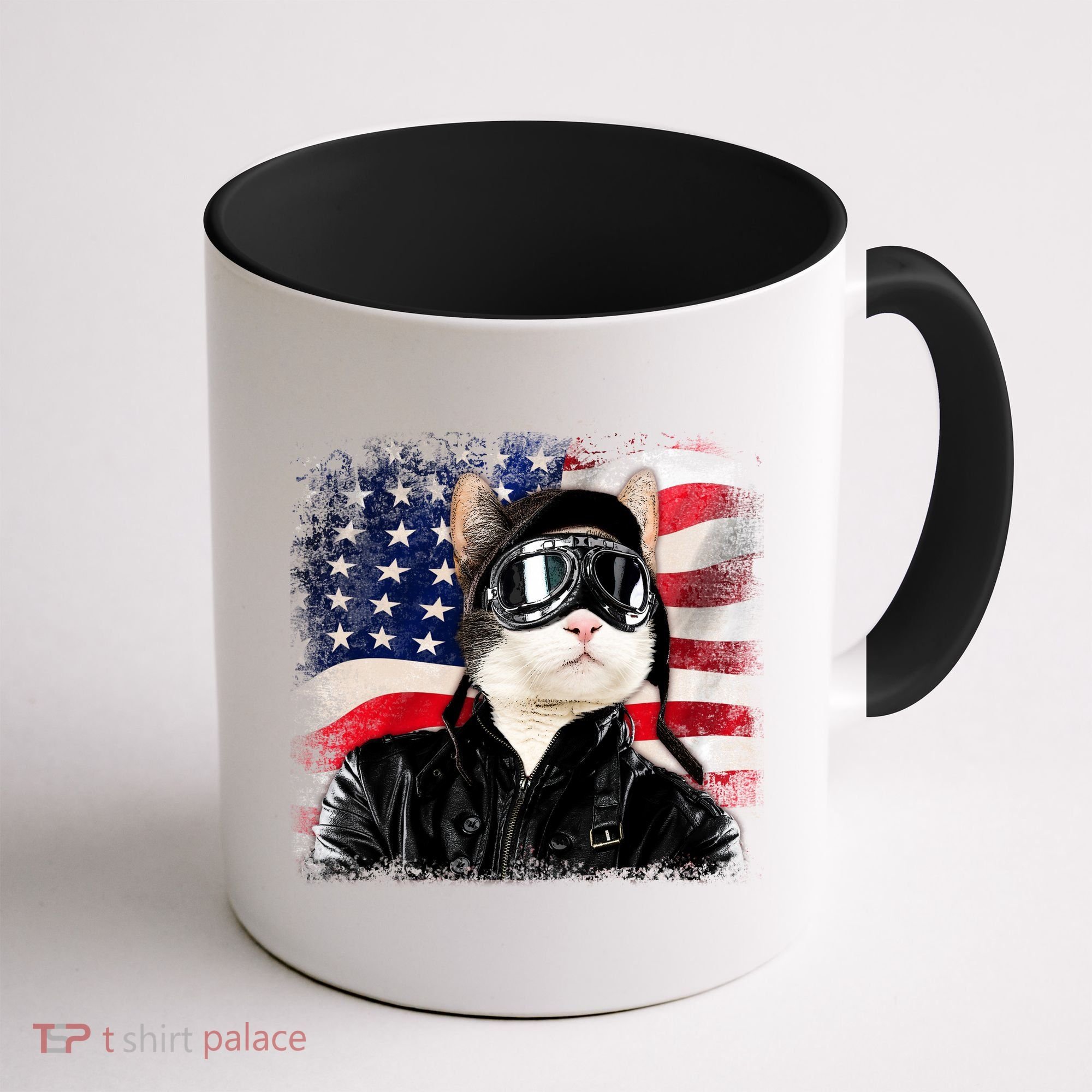 American Cat Air Force Pilot  Coffee Mug