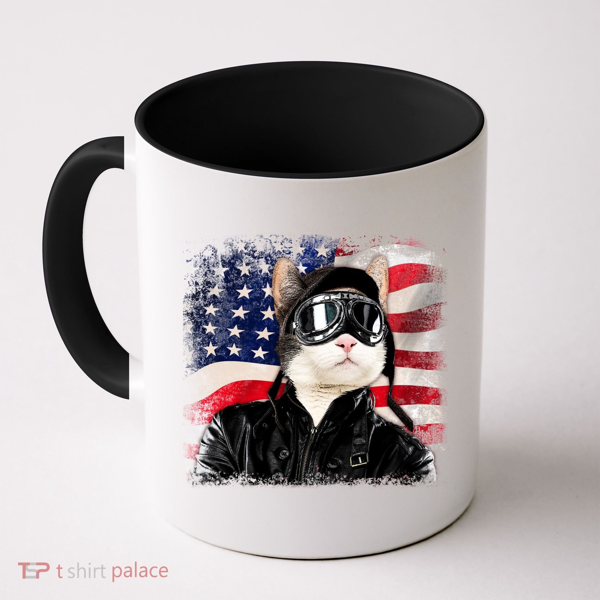 American Cat Air Force Pilot  Coffee Mug