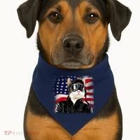 American Cat Air Force Pilot  USA-Made Doggie Bandana thumb 1