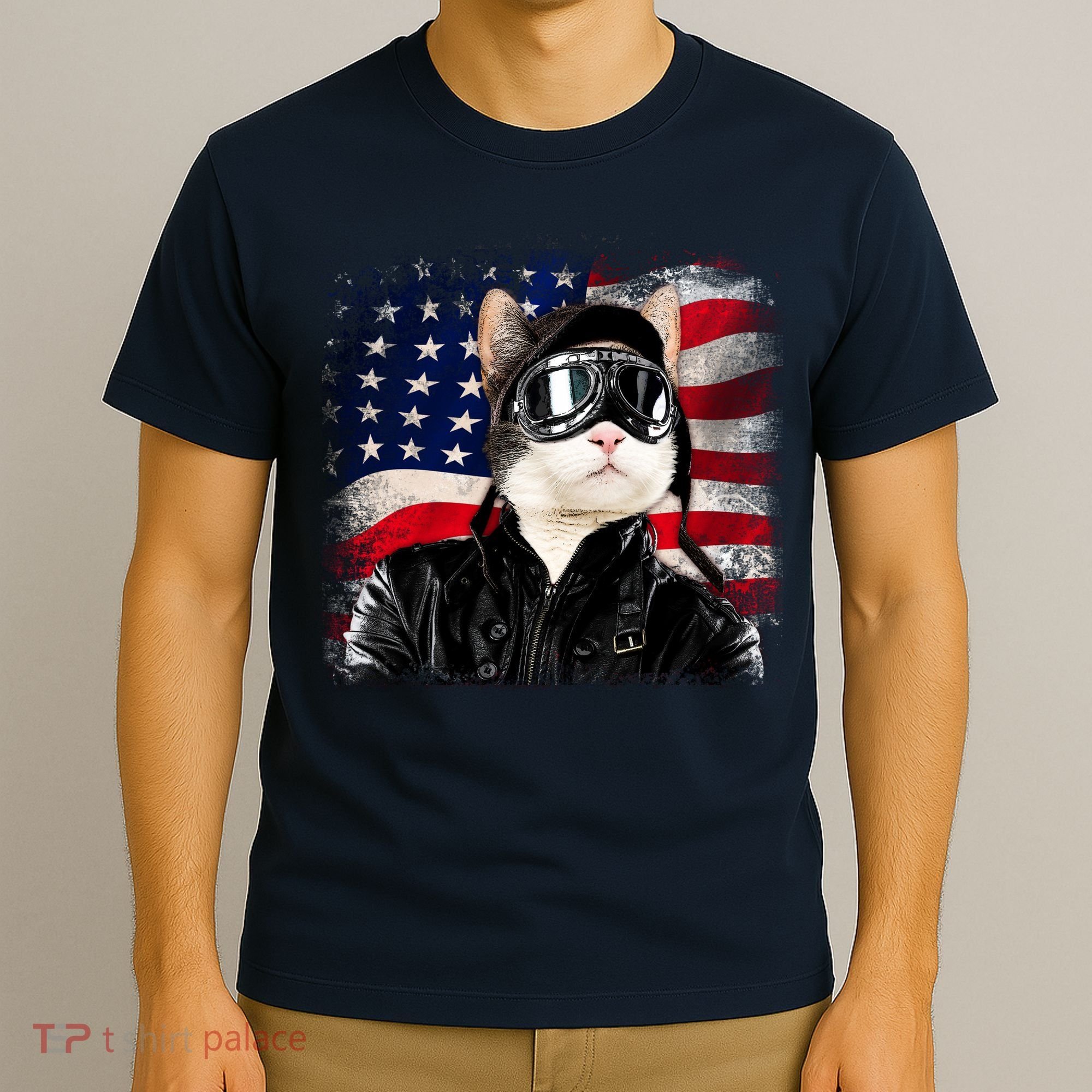American Cat Air Force Pilot  T-Shirt