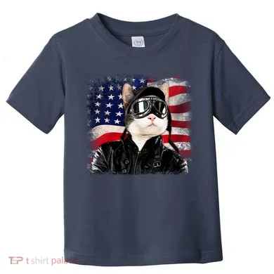 American Cat Air Force Pilot  Toddler T-Shirt