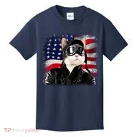 American Cat Air Force Pilot  Kids T-Shirt thumb 0