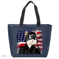 American Cat Air Force Pilot  Tote Bag thumb 0