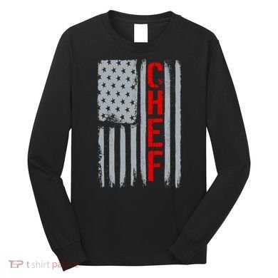 American Chef USA Flag Long Sleeve Shirt