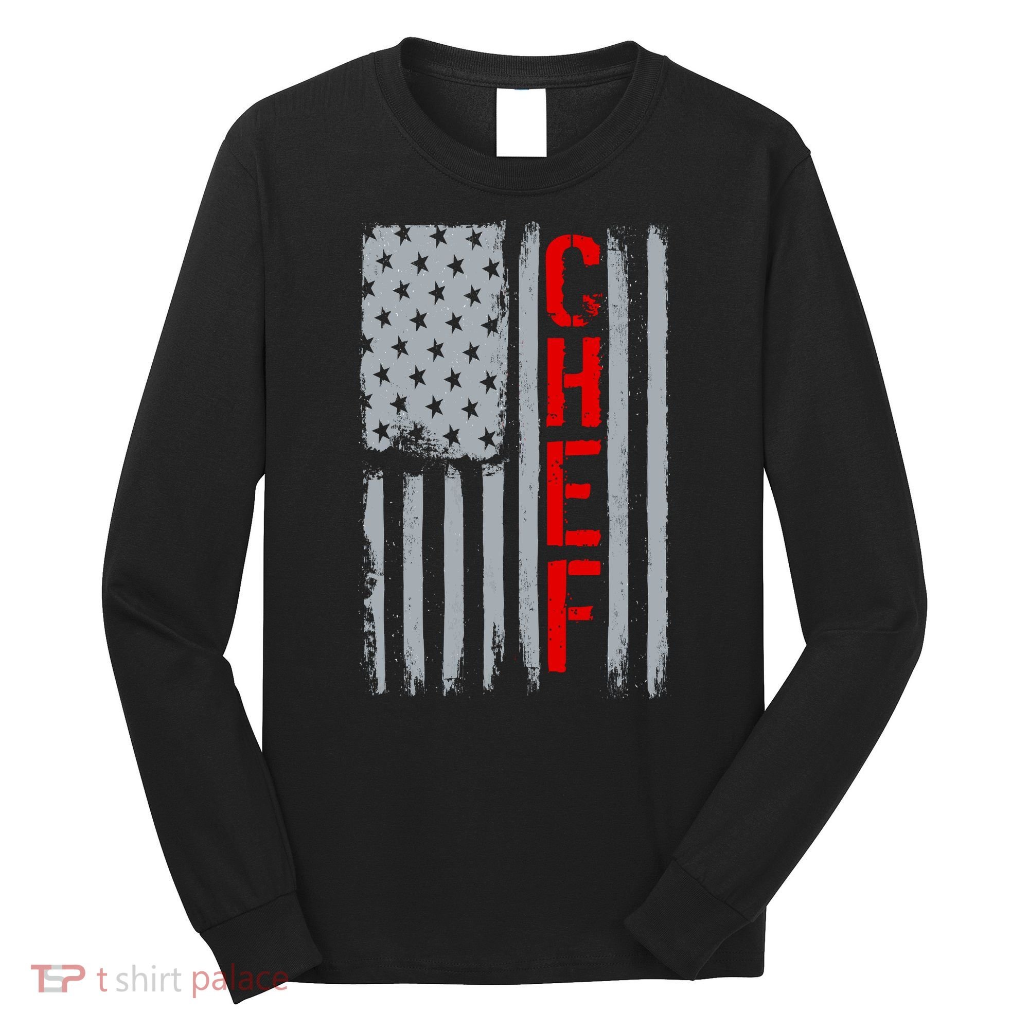 American Chef USA Flag Long Sleeve Shirt