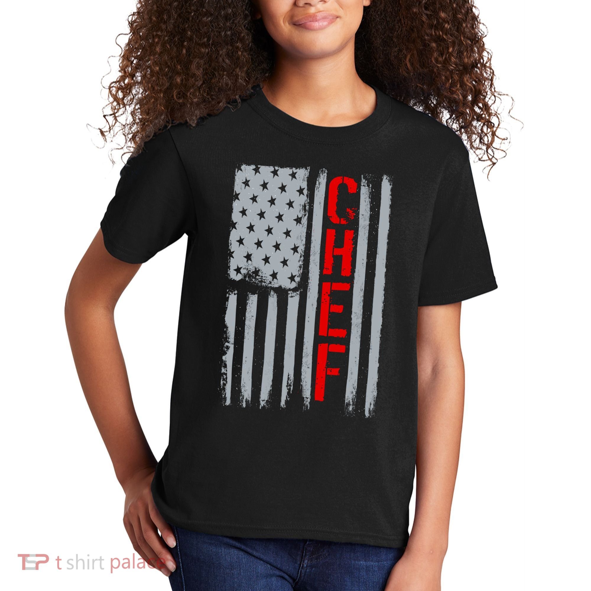 American Chef USA Flag Kids T-Shirt