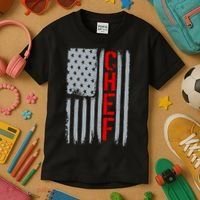 American Chef USA Flag Kids T-Shirt thumb 3