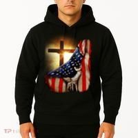 American Christian Cross Patriotic Flag Hoodie thumb 2