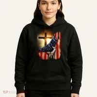 American Christian Cross Patriotic Flag Hoodie thumb 5