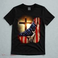 American Christian Cross Patriotic Flag T-Shirt thumb 5