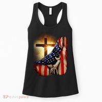 American Christian Cross Patriotic Flag Women's Tank Top thumb 0