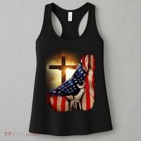 American Christian Cross Patriotic Flag Women's Tank Top thumb 3