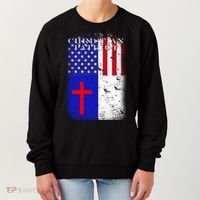 American Christian Patriot Red Cross Women's Sweatshirt thumb 0