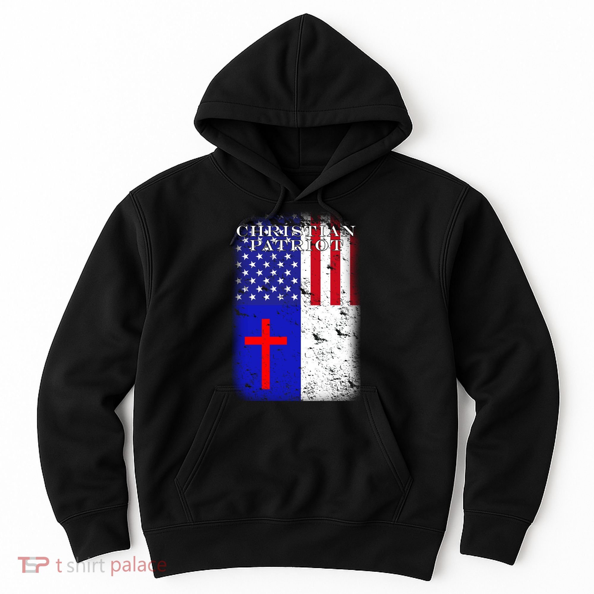 American Christian Patriot Red Cross Hoodie