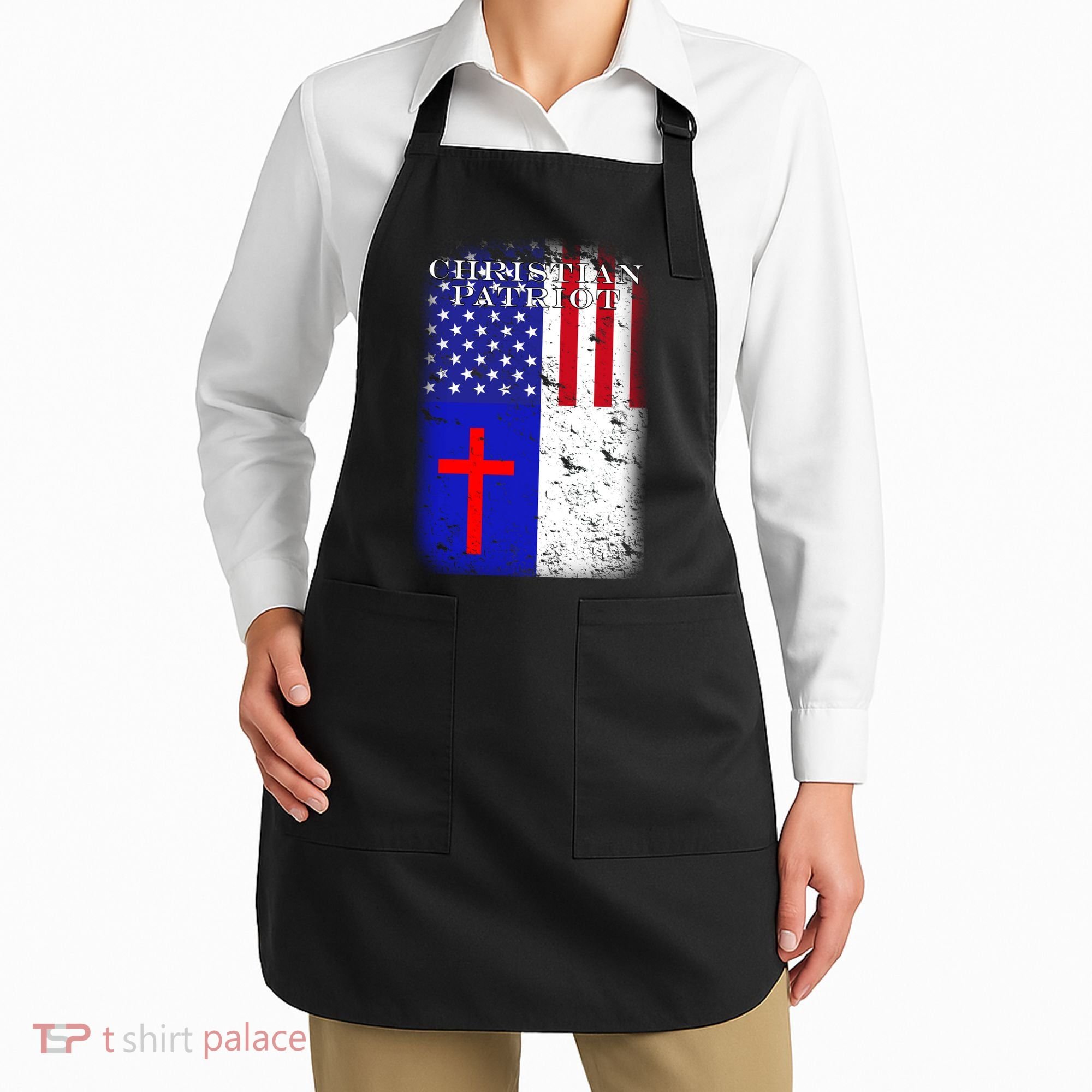 American Christian Patriot Red Cross Apron