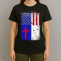 American Christian Patriot Red Cross T-Shirt thumb 4