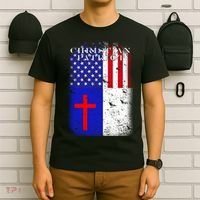 American Christian Patriot Red Cross T-Shirt thumb 6