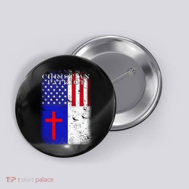 American Christian Patriot Red Cross Button