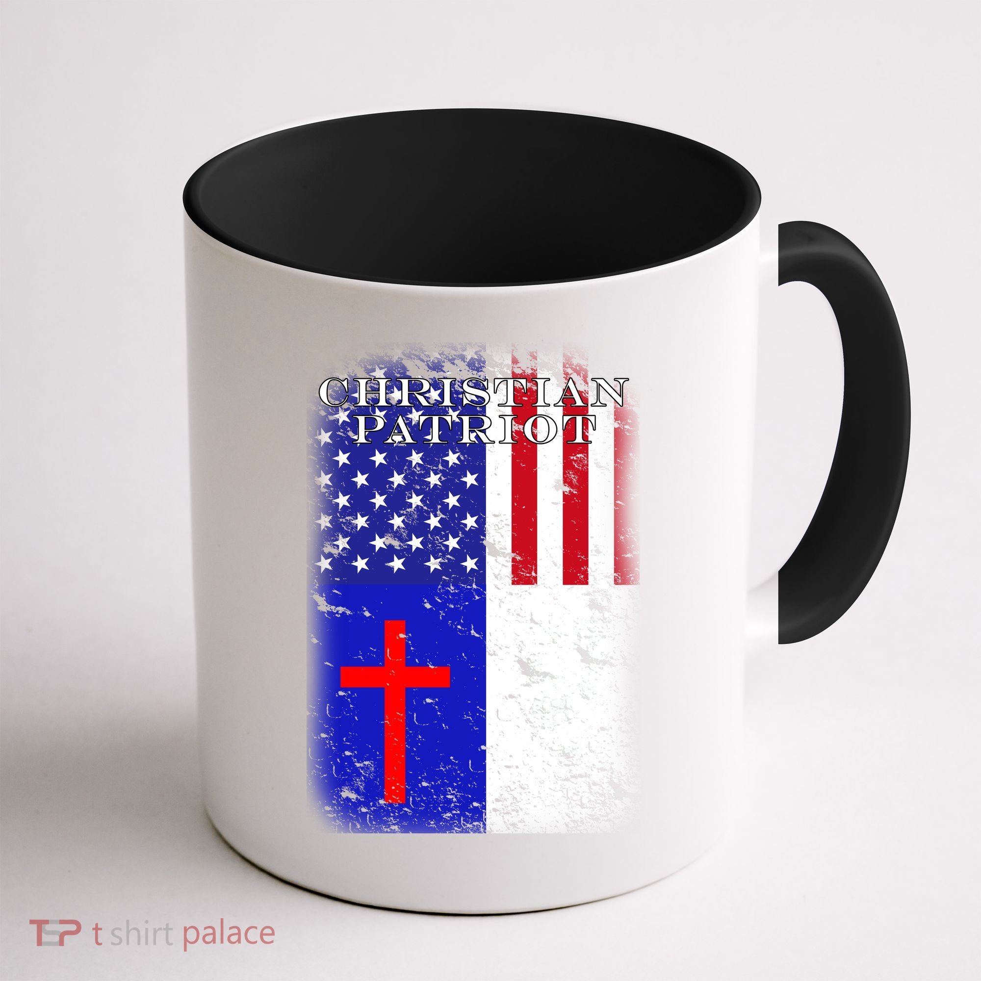 American Christian Patriot Red Cross Coffee Mug