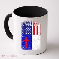 American Christian Patriot Red Cross Coffee Mug thumb 0