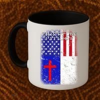 American Christian Patriot Red Cross Coffee Mug thumb 2