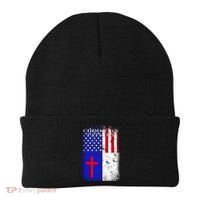 American Christian Patriot Red Cross Beanie thumb 0