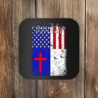 American Christian Patriot Red Cross Coaster thumb 0