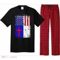 American Christian Patriot Red Cross Pajama Set thumb 0
