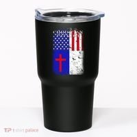 American Christian Patriot Red Cross Tumbler thumb 0