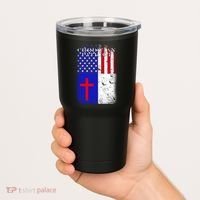 American Christian Patriot Red Cross Tumbler thumb 2