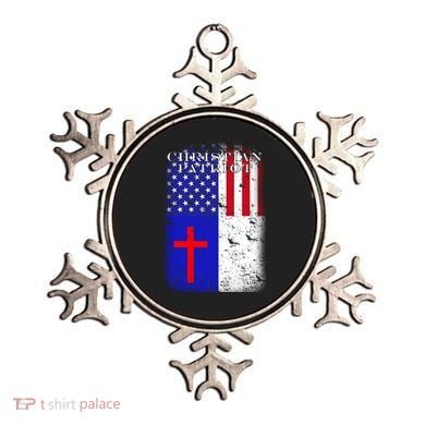 American Christian Patriot Red Cross Ornament