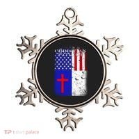 American Christian Patriot Red Cross Ornament thumb 0