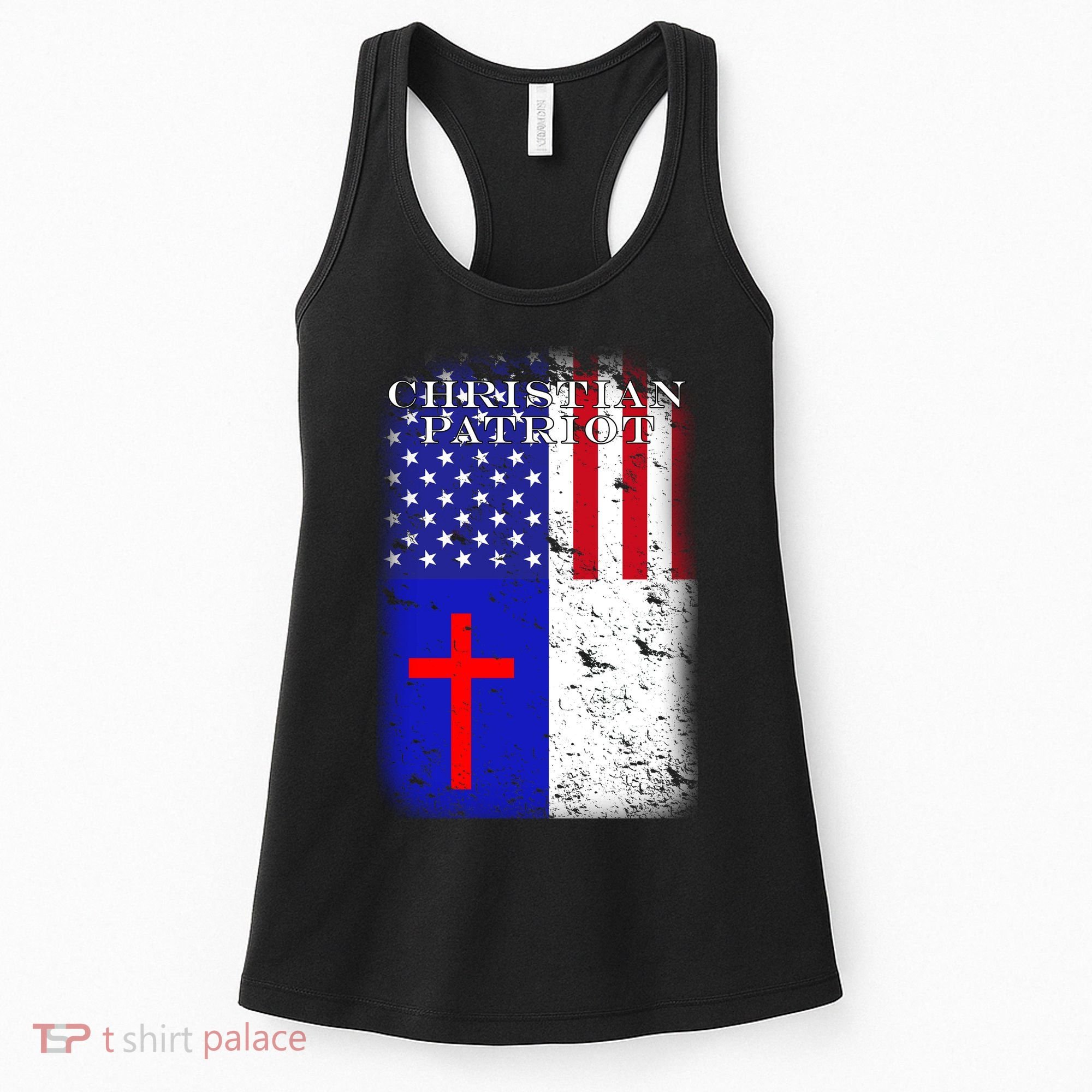 American Christian Patriot Red Cross Women's Tank Top